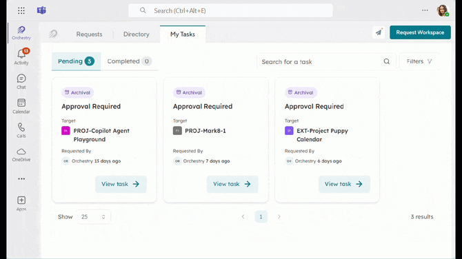 KB - Settings - Teams App - Action Required Tab