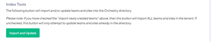 Removed Index Tools Section